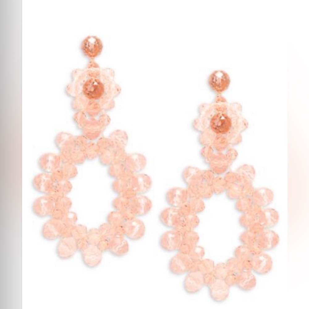 Kate Spade Beaded Blush Pink Earrings NWT
